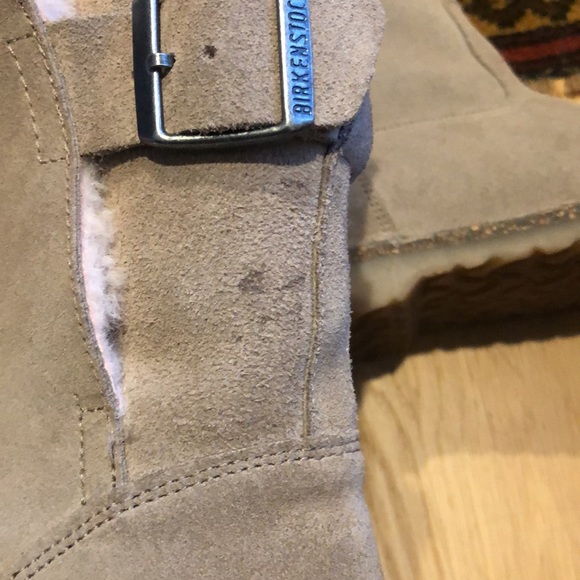 Birkenstock Uppsala Shearling Gray Taupe/Soft Pink NEW IN BOX 7 US/38 EU - Picture 12 of 14